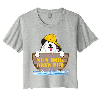 Sea Dog Cool Vector Design Women's Crop Top Tee