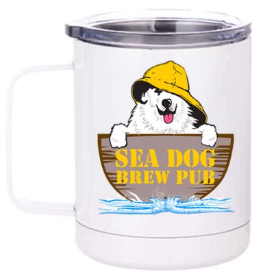 Sea Dog Cool Vector Design 12 oz Stainless Steel Tumbler Cup