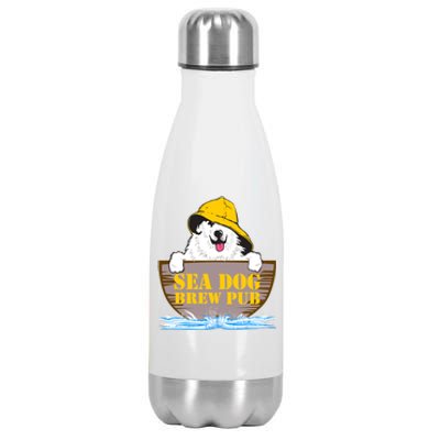 Sea Dog Cool Vector Design Stainless Steel Insulated Water Bottle