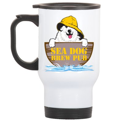 Sea Dog Cool Vector Design Stainless Steel Travel Mug