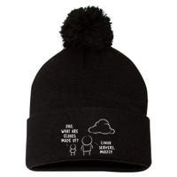Software Developer Computer Engineer Nerd Funny Programmer Short Sleeve Pom Pom 12in Knit Beanie