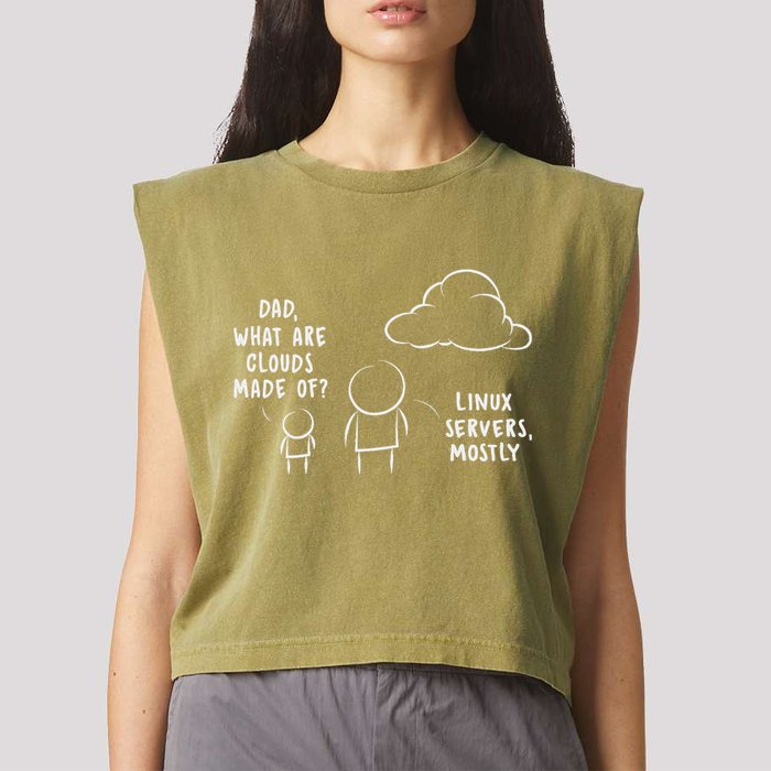 Software Developer Computer Engineer Nerd Funny Programmer Short Sleeve Garment-Dyed Women's Muscle Tee