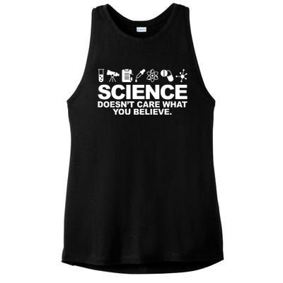 Science Doesn't Care What You Believe Ladies PosiCharge Tri-Blend Wicking Tank