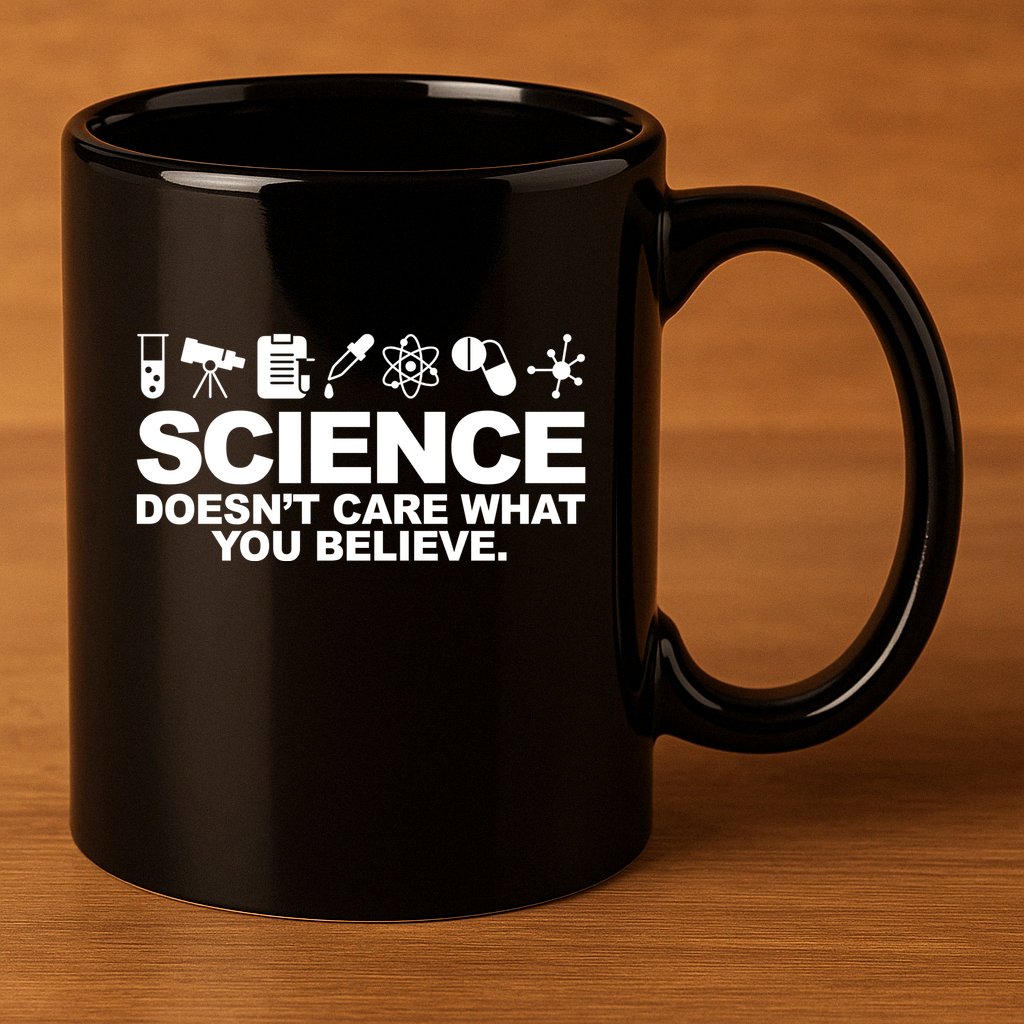 Science Doesn't Care What You Believe 11oz C Handle Ceramic Mug