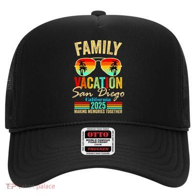 San Diego California Family Vacation 2025 High Crown Mesh Back Trucker Hat