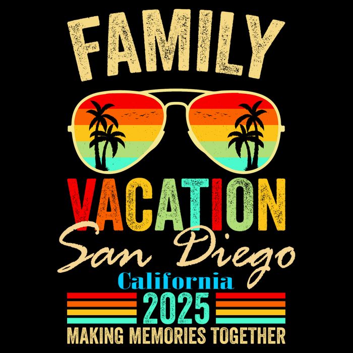 San Diego California Family Vacation 2025 Tall T-Shirt