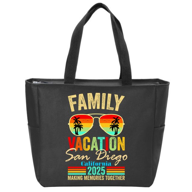 San Diego California Family Vacation 2025 Zip Tote Bag