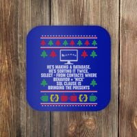 Software Developer Computer Coding Programmer Ugly Christmas Cute Gift Coaster