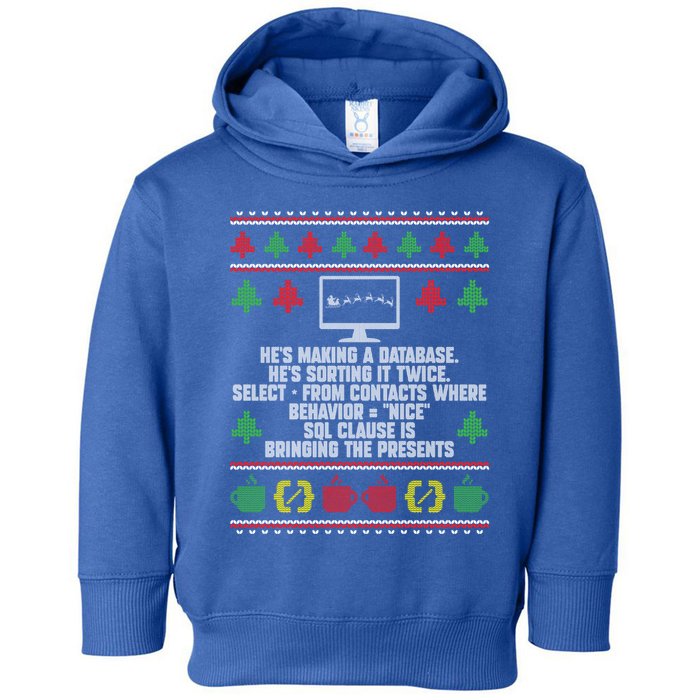 Software Developer Computer Coding Programmer Ugly Christmas Cute Gift Toddler Hoodie