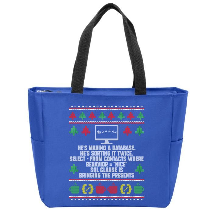 Software Developer Computer Coding Programmer Ugly Christmas Cute Gift Zip Tote Bag