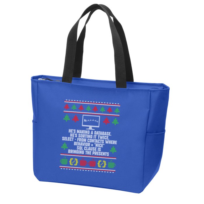 Software Developer Computer Coding Programmer Ugly Christmas Cute Gift Zip Tote Bag