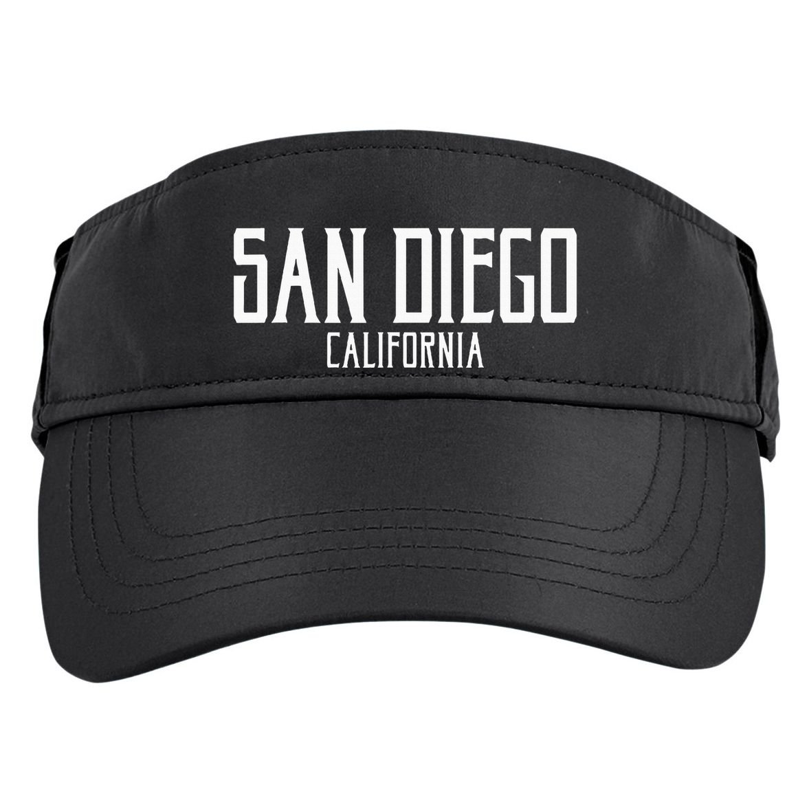 San Diego California Text With White Print Adult Drive Performance Visor