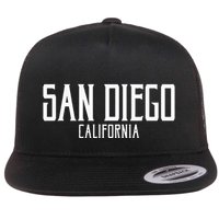 San Diego California Text With White Print Flatbill Hat