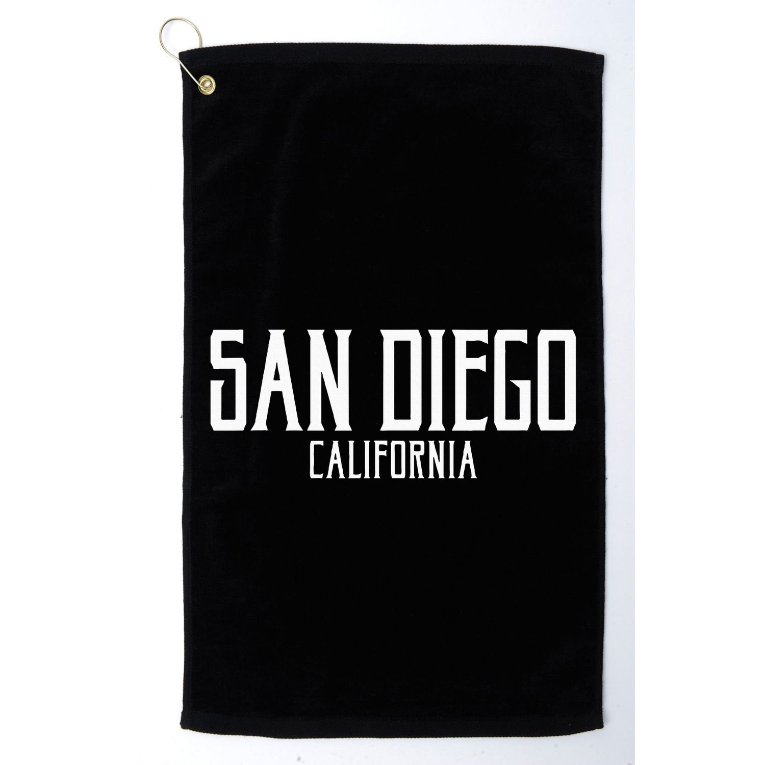 San Diego California Text With White Print Golf Towel