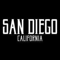 San Diego California Text With White Print Short Acrylic Beanie