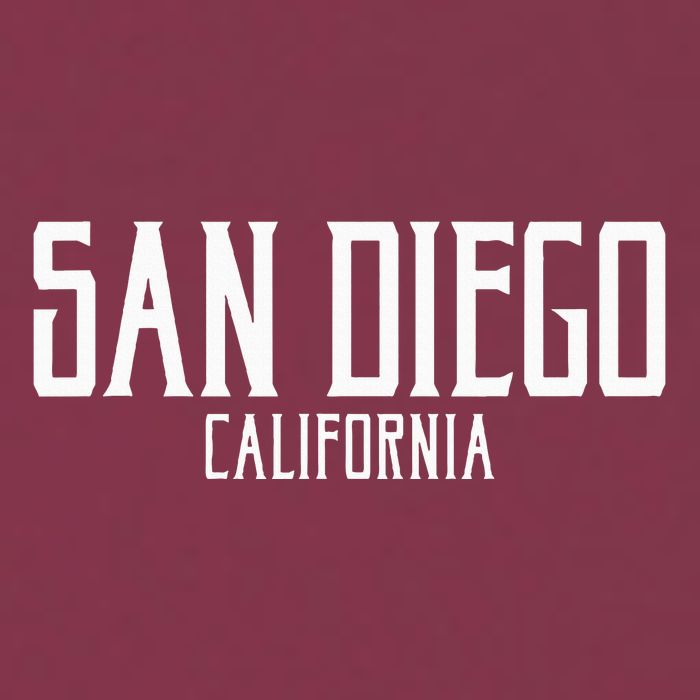 San Diego California Text With White Print 16oz Travel Tumbler