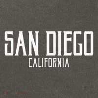 San Diego California Text With White Print Cotton Canvas Backpack