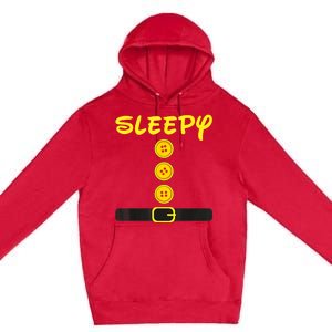 Sleepy Dwarf Costume Color Family Matching Dwarf Halloween Premium Pullover Hoodie