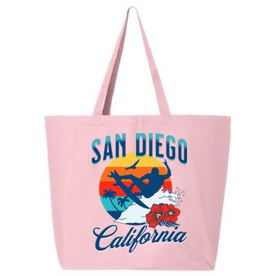 San Diego California Beach Surf Summer Vacation Vintage 25L Jumbo Tote