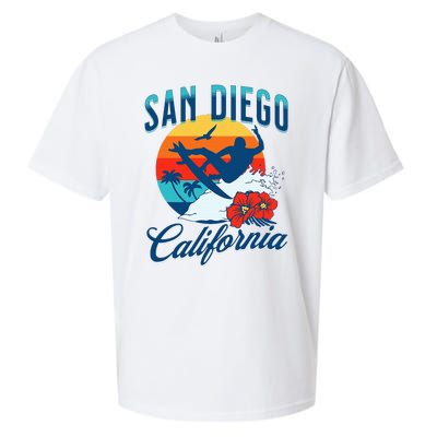 San Diego California Beach Surf Summer Vacation Vintage Sueded Cloud Jersey T-Shirt