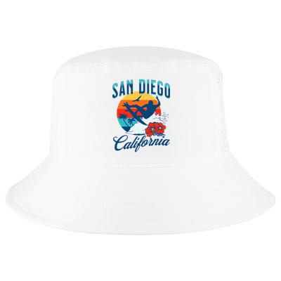 San Diego California Beach Surf Summer Vacation Vintage Cool Comfort Performance Bucket Hat