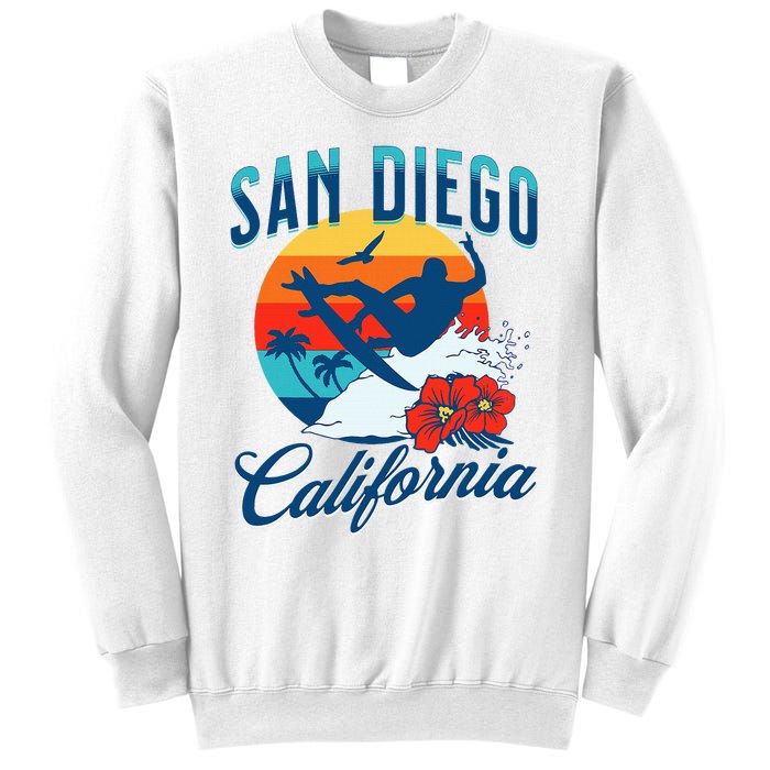 San Diego California Beach Surf Summer Vacation Vintage Sweatshirt