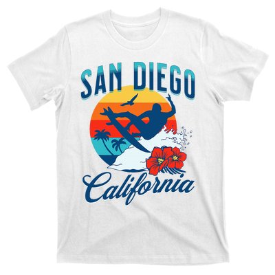 San Diego California Beach Surf Summer Vacation Vintage T-Shirt