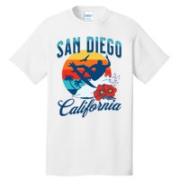 San Diego California Beach Surf Summer Vacation Vintage Tall T-Shirt