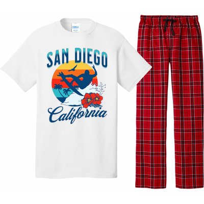 San Diego California Beach Surf Summer Vacation Vintage Pajama Set