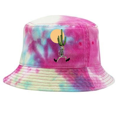 Sunshine Daydream Cactus Skeleton Tie-Dyed Bucket Hat