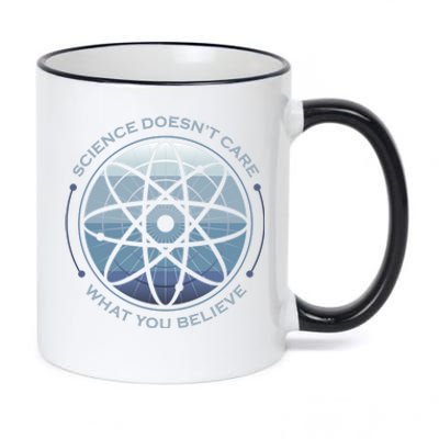 Science Doesn't Care What You Believe Atom 11oz Black Color Changing Mug