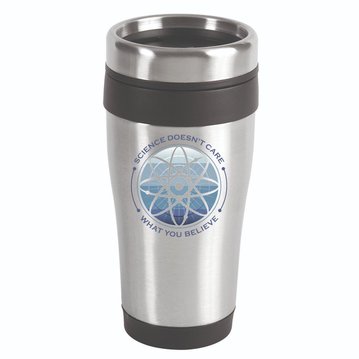 Science Doesn't Care What You Believe Atom 16oz Travel Tumbler