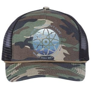 Science Doesn't Care What You Believe Atom Retro Rope Trucker Hat Cap