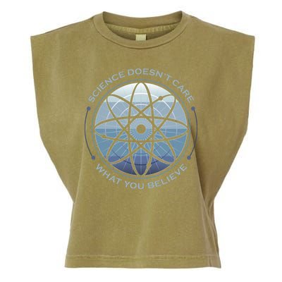 Science Doesn't Care What You Believe Atom Garment-Dyed Women's Muscle Tee