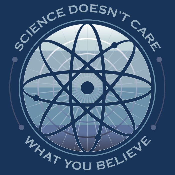 Science Doesn't Care What You Believe Atom T-Shirt
