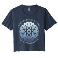 Science Doesn't Care What You Believe Atom Women's Crop Top Tee