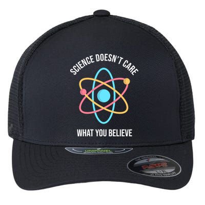 Science Doesn't Care What You Believe Atom Flexfit Unipanel Trucker Cap