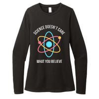 Science Doesn't Care What You Believe Atom Womens CVC Long Sleeve Shirt