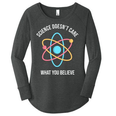 Science Doesn't Care What You Believe Atom Women's Perfect Tri Tunic Long Sleeve Shirt