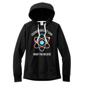 Science Doesn't Care What You Believe Atom Women's Fleece Hoodie