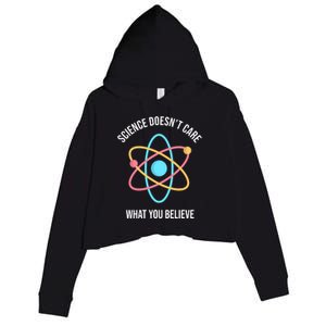 Science Doesn't Care What You Believe Atom Crop Fleece Hoodie