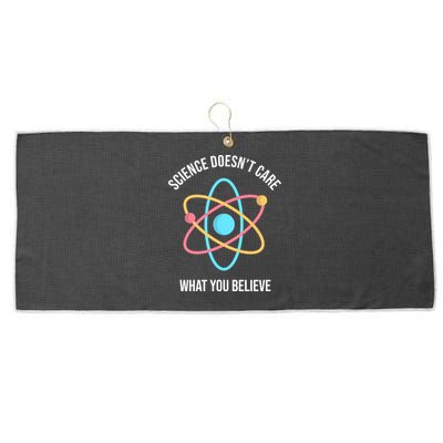 Science Doesn't Care What You Believe Atom Large Microfiber Waffle Golf Towel