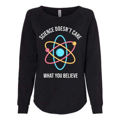 Science Doesn't Care What You Believe Atom Womens California Wash Sweatshirt