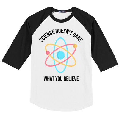 Science Doesn't Care What You Believe Atom Baseball Sleeve Shirt