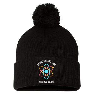 Science Doesn't Care What You Believe Atom Pom Pom 12in Knit Beanie