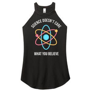 Science Doesn't Care What You Believe Atom Women's Perfect Tri Rocker Tank