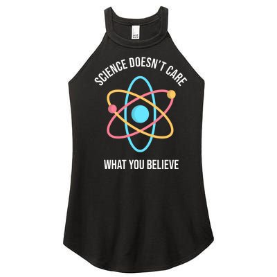 Science Doesn't Care What You Believe Atom Women’s Perfect Tri Rocker Tank