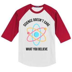 Science Doesn't Care What You Believe Atom Kids Colorblock Raglan Jersey