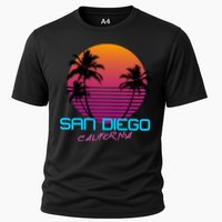 San Diego California Retro 80s Funny Gift Cooling Performance Crew T-Shirt