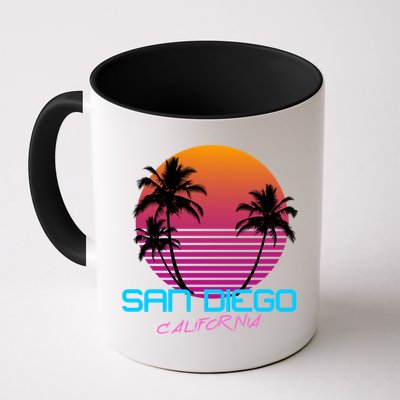 San Diego California Retro 80s Funny Gift Mug